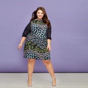 NWT Nanette Lepore Dark Navy Multi Print Dress